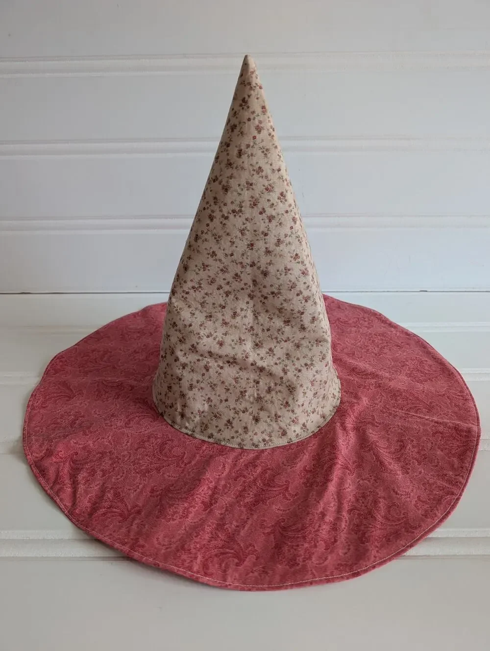 Handmade Upcycled Floral Whimsy Floppy Witch Hat - 21